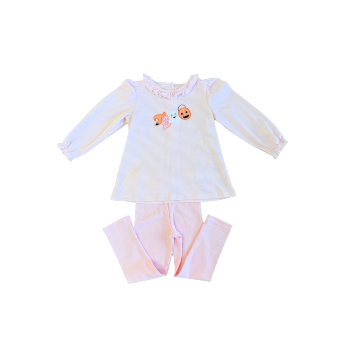 Boo Pink Ruffle Top and Legging Set