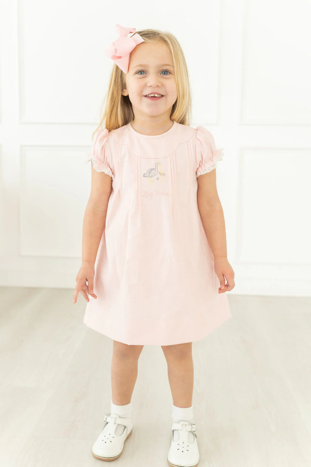 Stork Big Sister Pink Dress