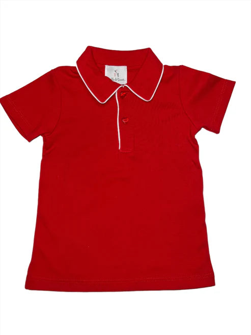 Red Pima Polo