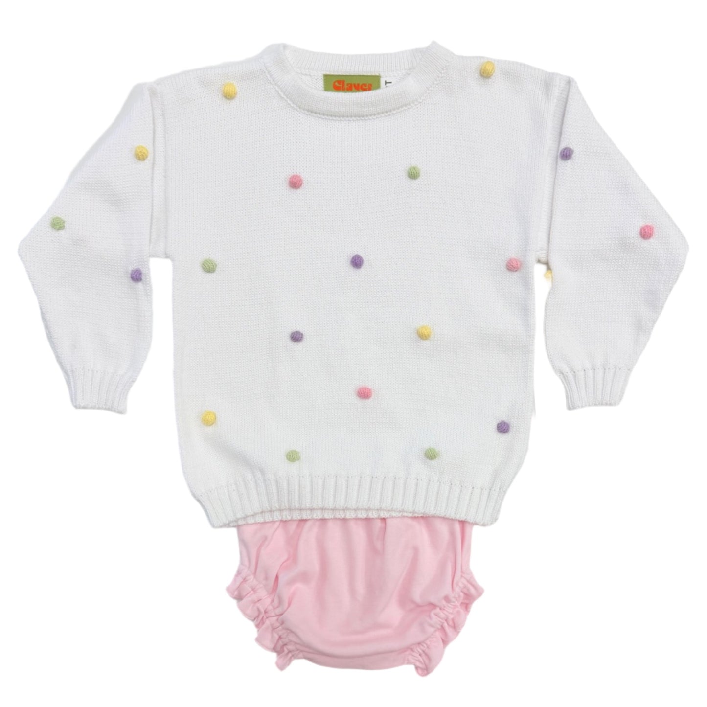 Pastel Pom Pom Sweater