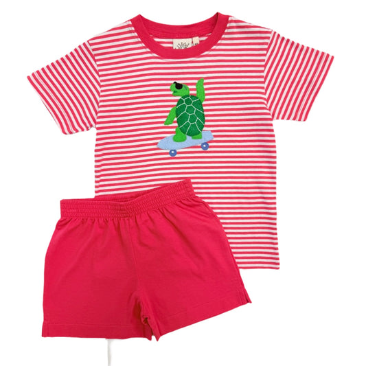 Skating Turtle Boy Short Set