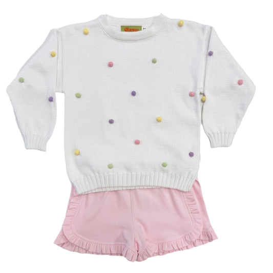Pastel Pom Pom Sweater