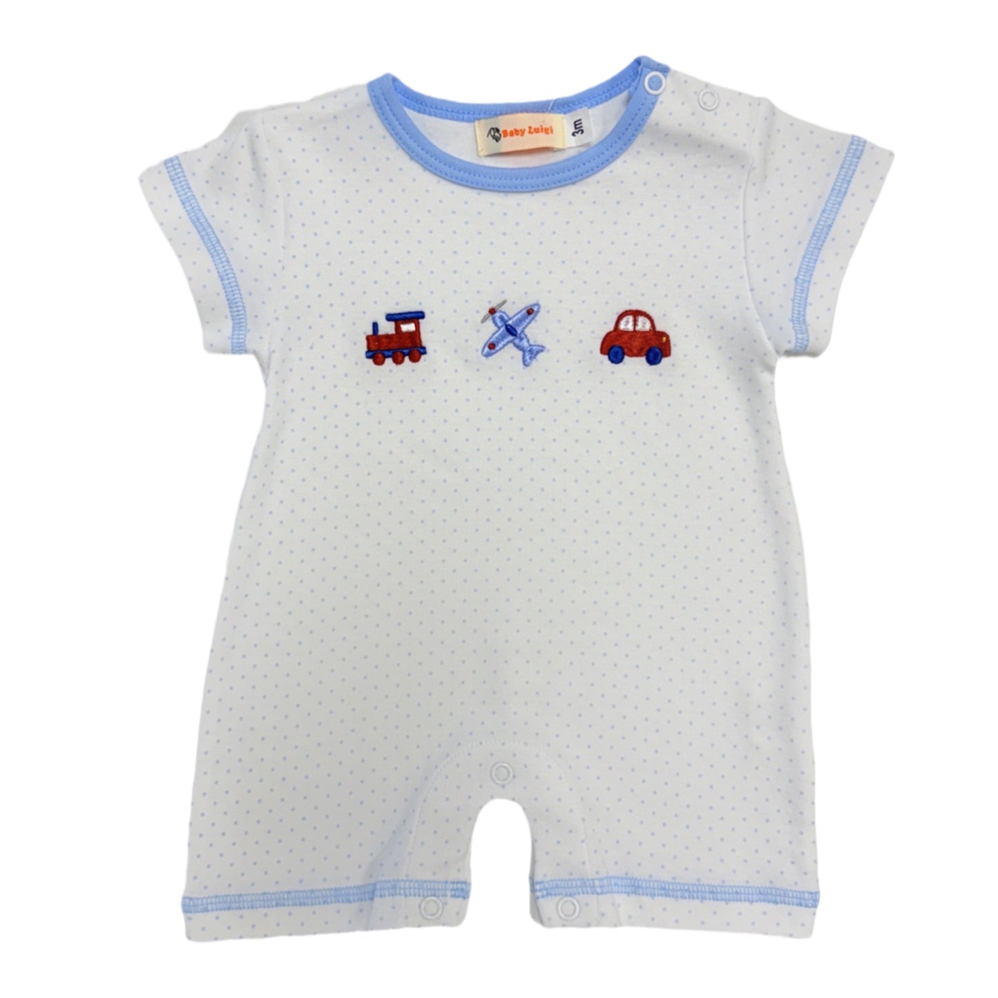 Train, Plane, & Car Boy Romper