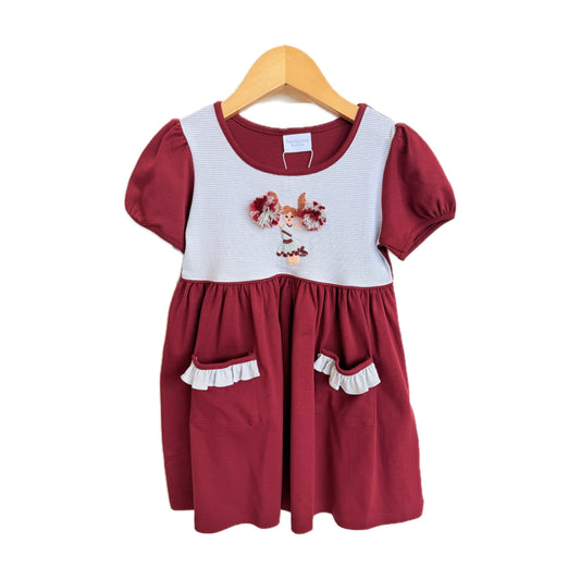 Crimson Cheerleader Popover Dress