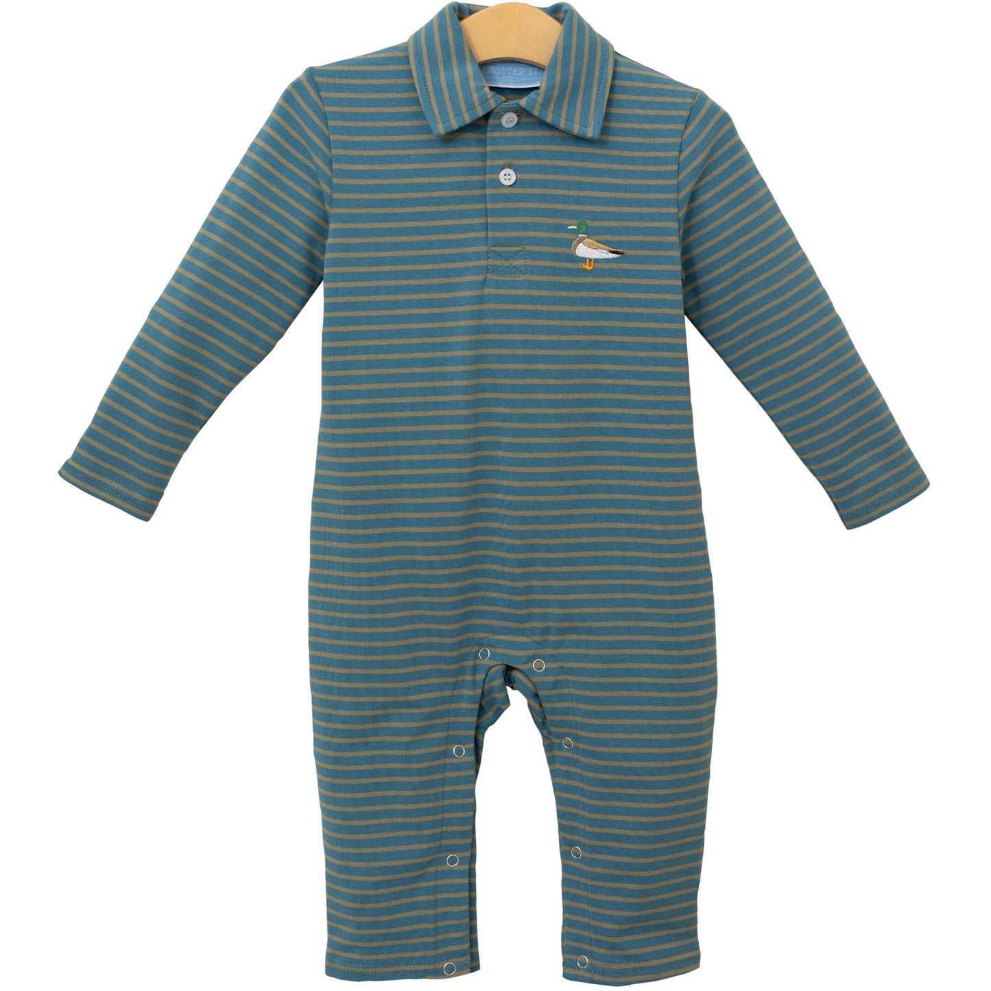 Mallard Embroidery Polo Romper