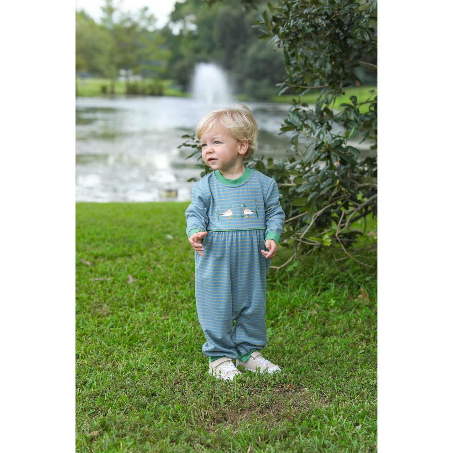 Mallard Embroidery Romper