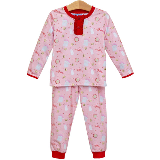 Santa Milk & Cookies Ruffle Lounge Set
