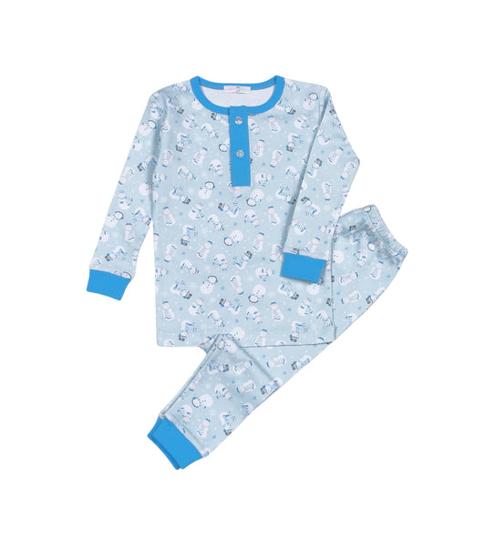 Blue Polar Pals Long Sleeve Lounge Set