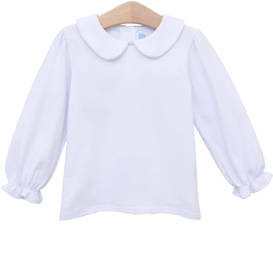 Peter Pan Collar Top - White
