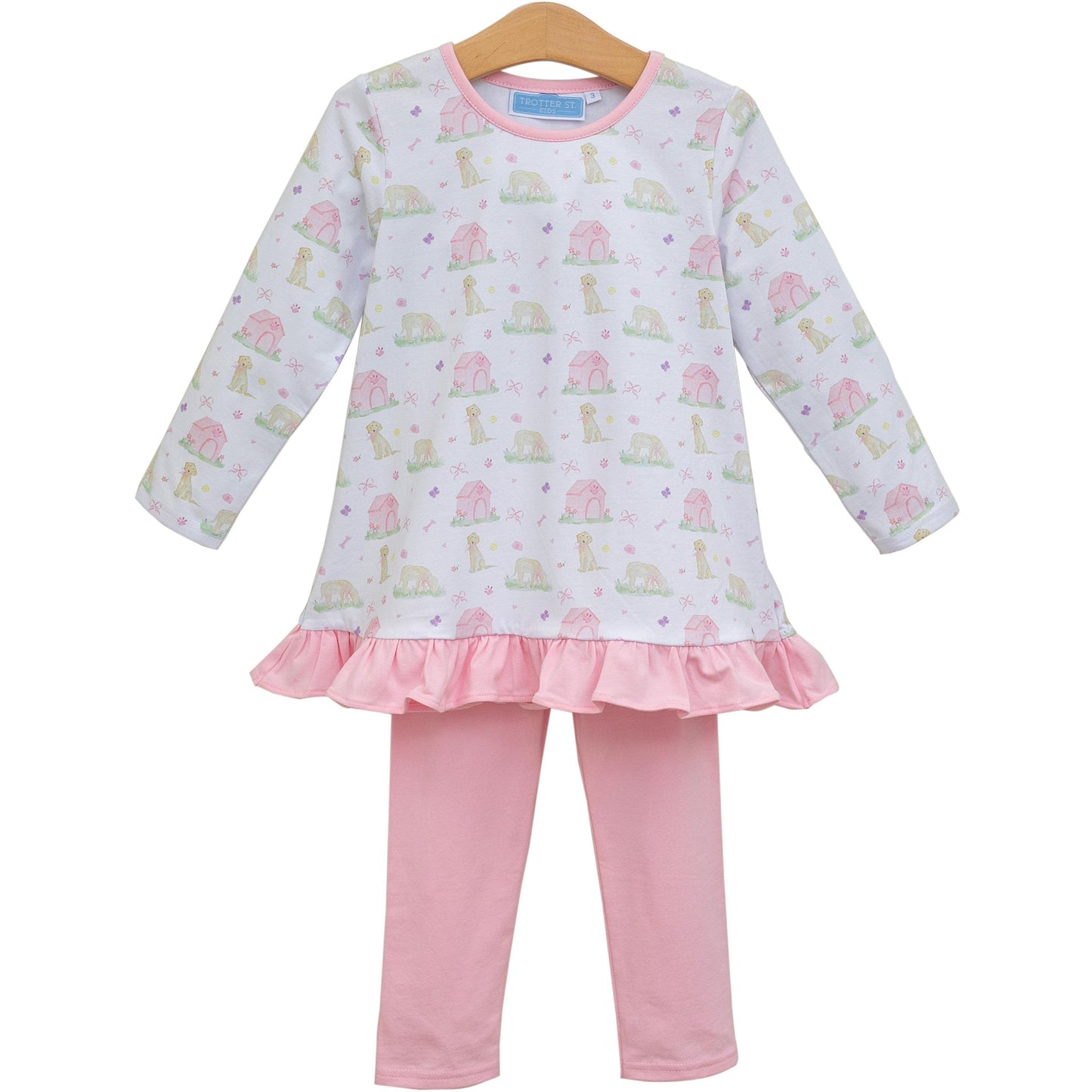 Puppy Pals Ruffle Pants Set