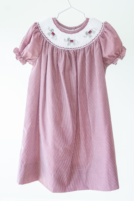 Alabama Smocked Checked Dress