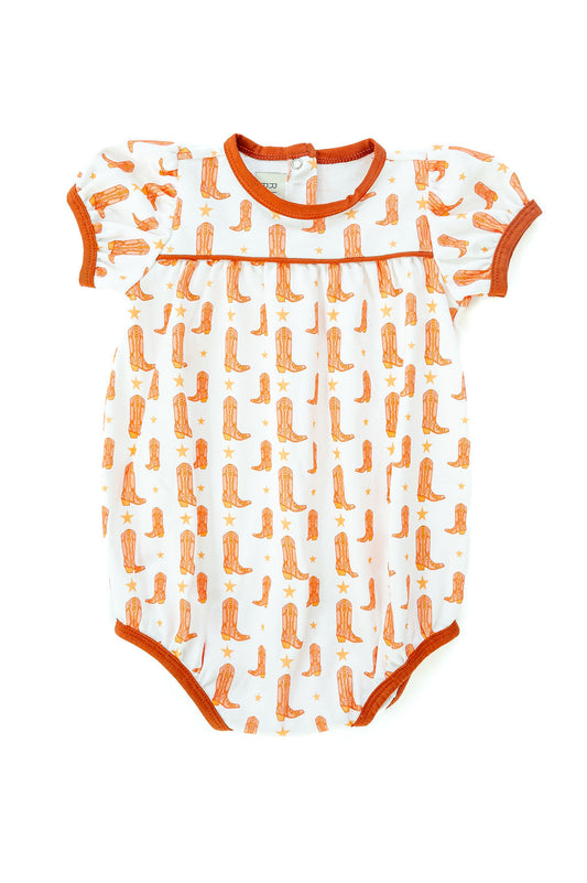 Orange Boots & Stars Girl Bubble