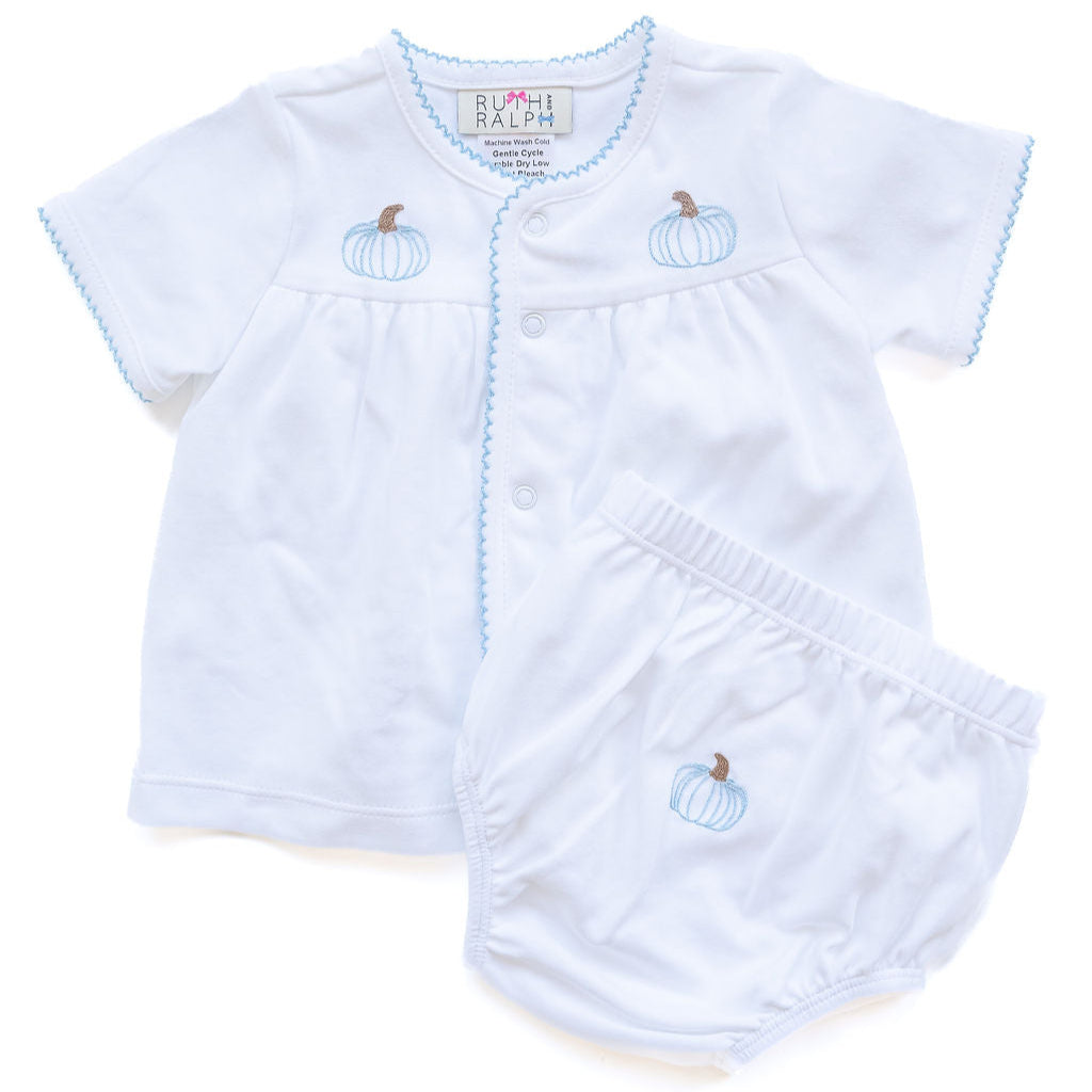Blue Pumpkin Diaper Set