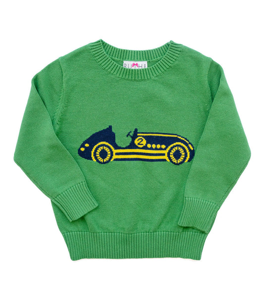 Green Race Car Sweater