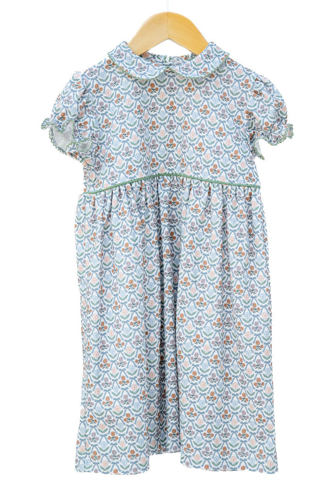 Green Retro Bows Pima Libby Dress