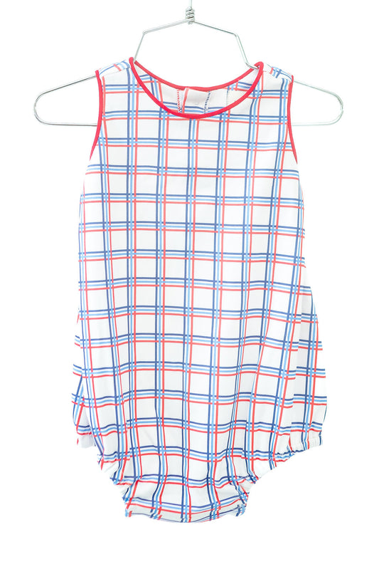 Patriotic Plaid Boy Bubble