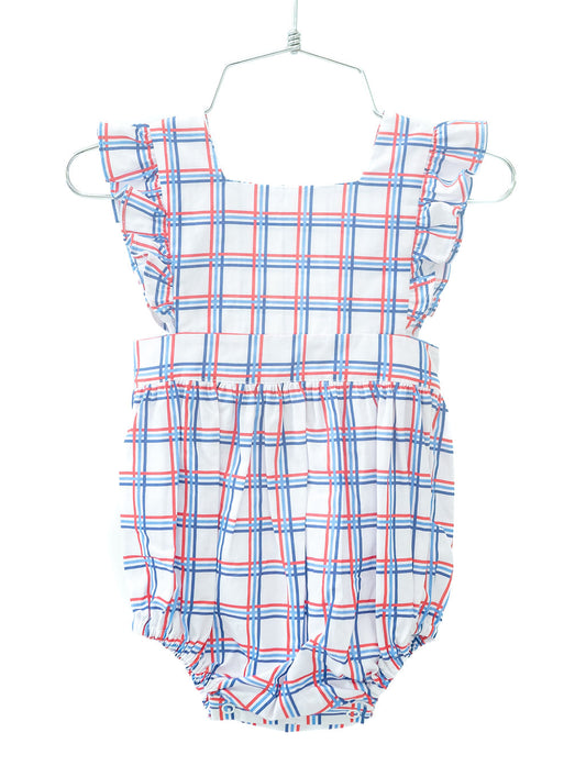 Patriotic Plaid Girl Bubble