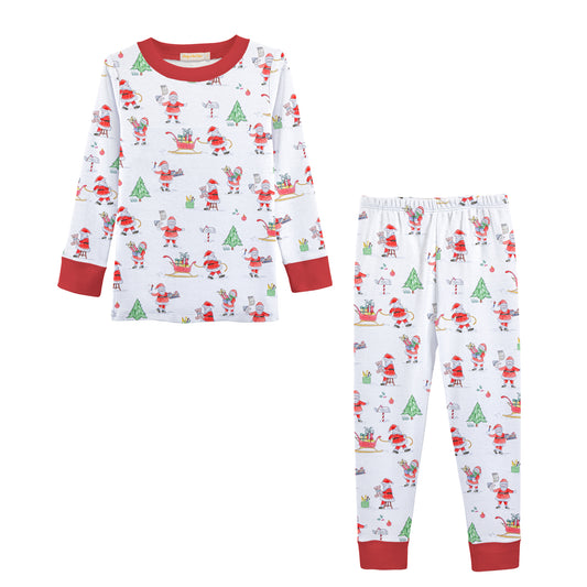 Santa's Workshop Printed Pima PJ Set