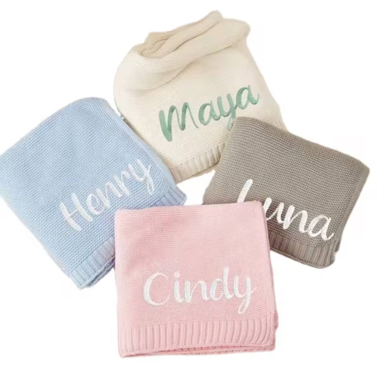 Nap Time Cotton Blanket - Baby Blue