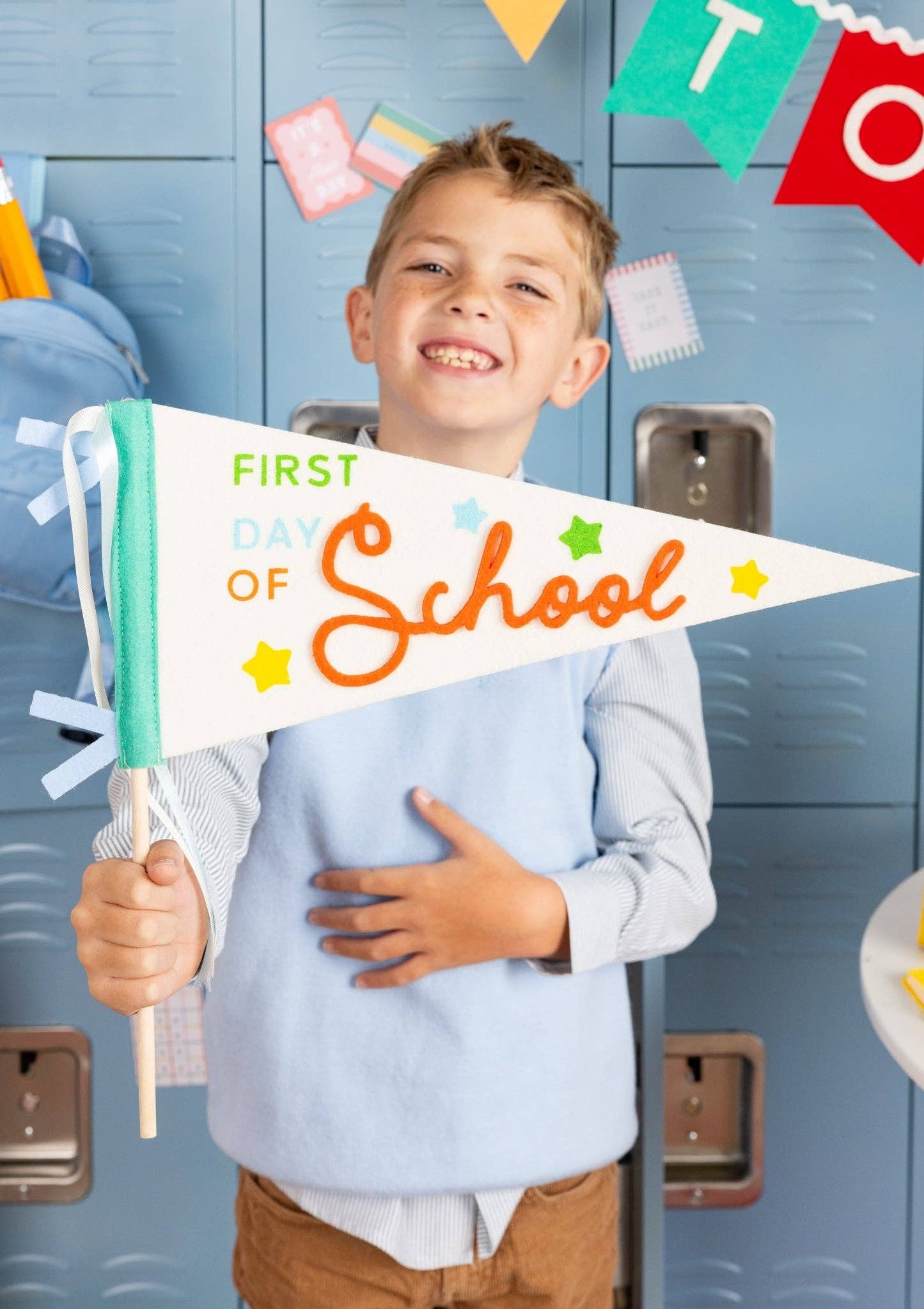 First Day Felt Pennant Cream