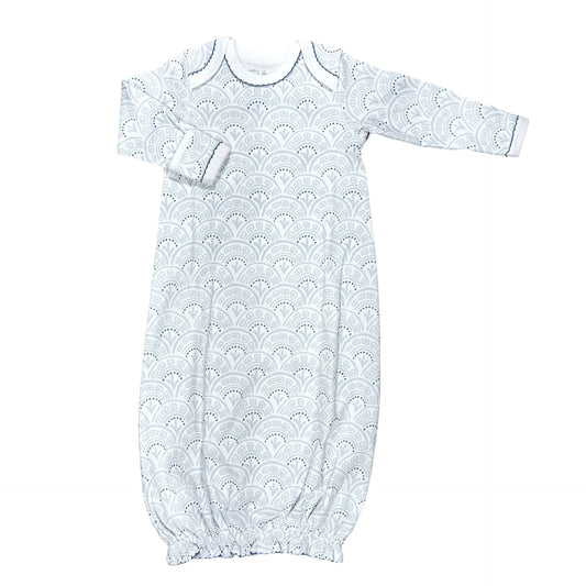 Blue Scallop Print Gown