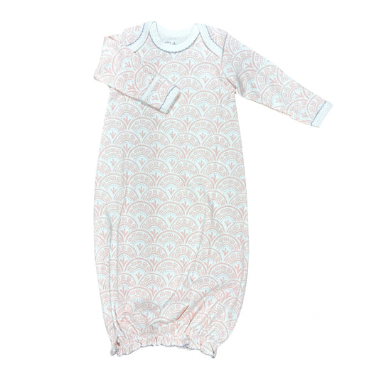 Baby Girl Pink Scallop Gown