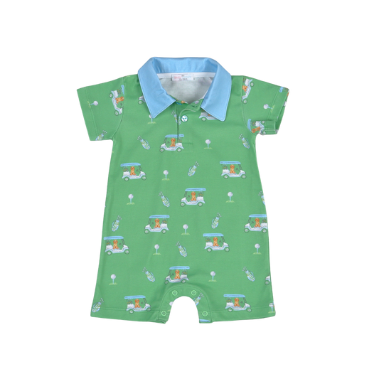 Golf Buddies Blue Boy Romper