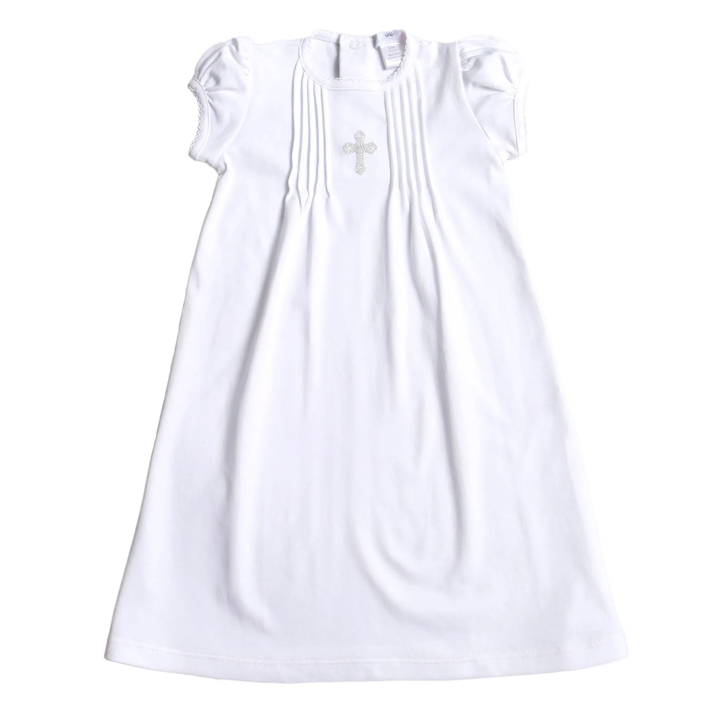 Holy Cross Hand Embroidered Girl Pima Gown