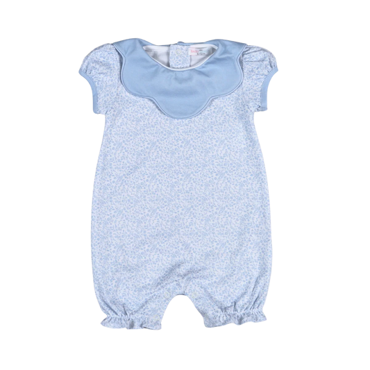 Ivy Floral Bubble Romper | blue