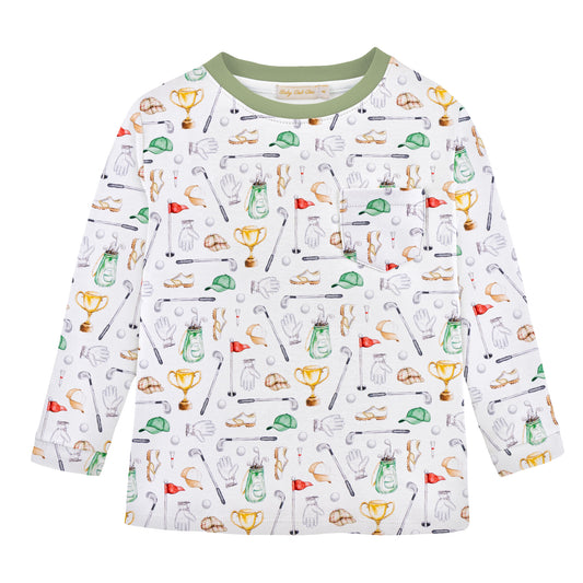 Little Champions Golf Printed Pocket Tee