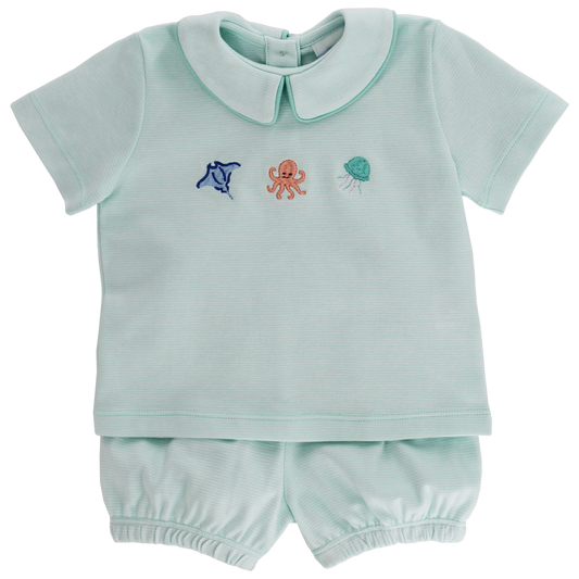Sea Animals Boy Bloomer Short Set