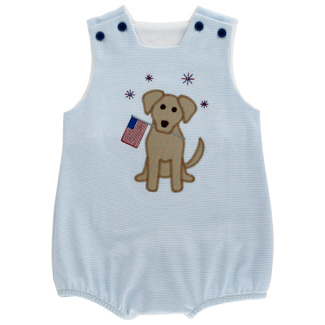 Patriotic Pup Boy Bubble