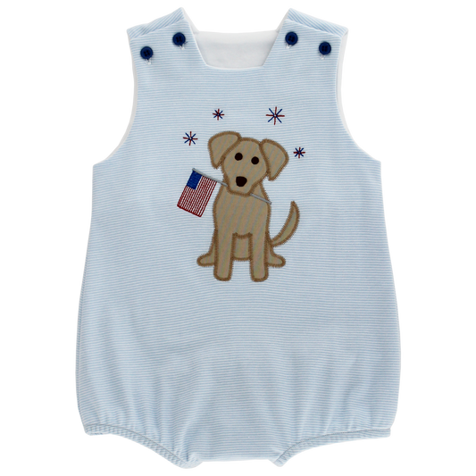 Patriotic Pup Boy Bubble