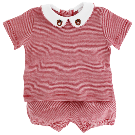 Baseball Boy Bloomer Short Set