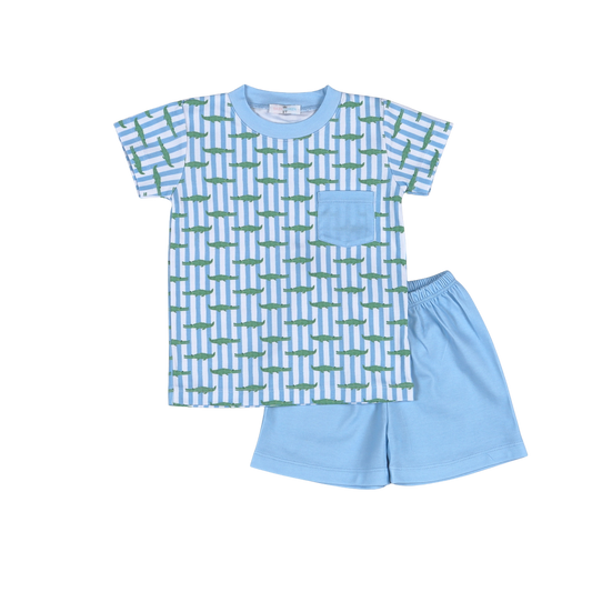 Bayou Kids Alligator Boy Short Set