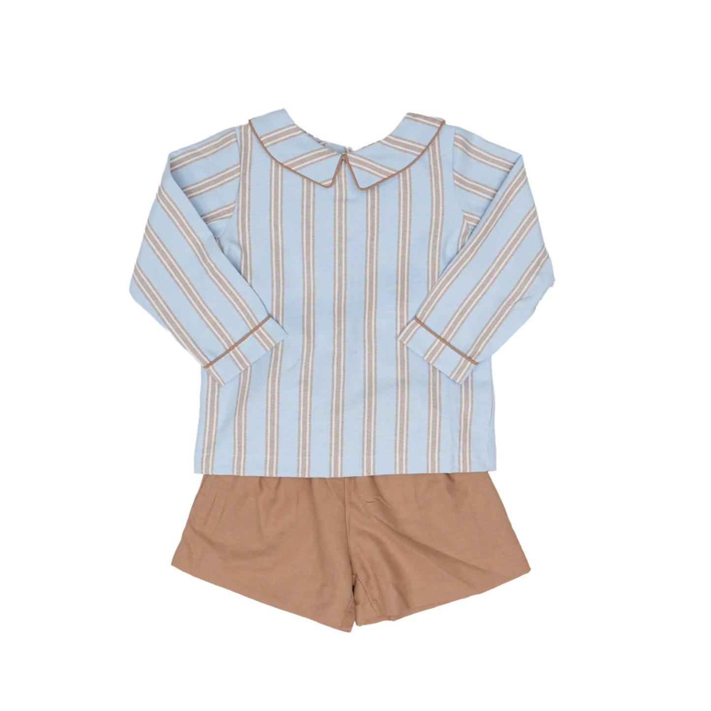 Browning Blue and Brown Stripe Short Set