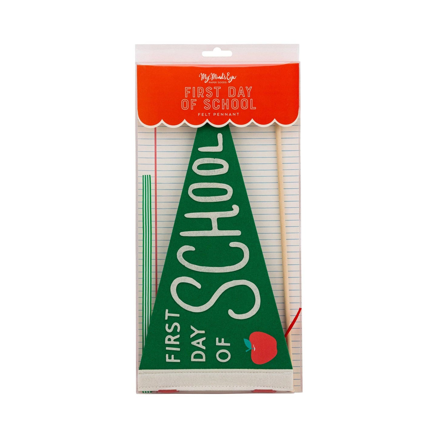 First Day Felt Pennant Green