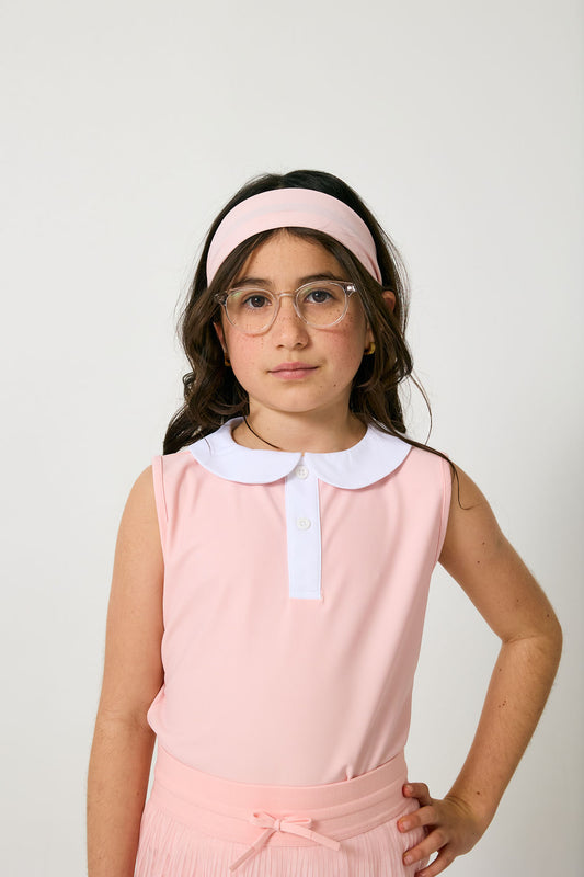 Pink/White Girly Girl Tank