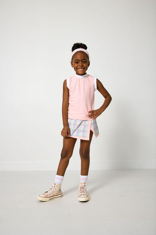 Spring Gingham Retro Power Skort