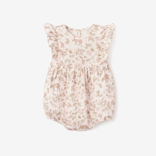 Pink Woodland Bunny Muslin Bubble