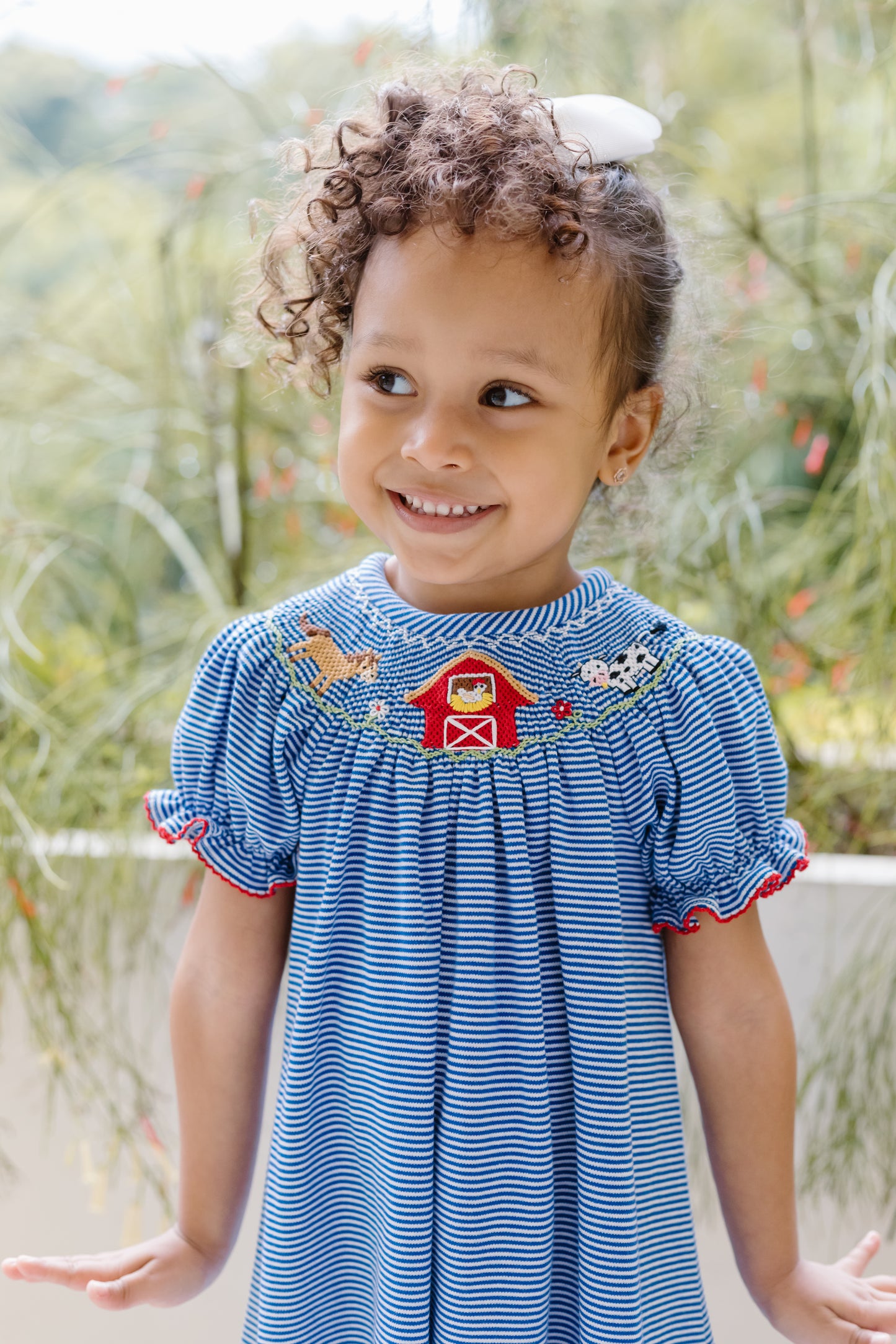 Farm Smocked Bishop Dress