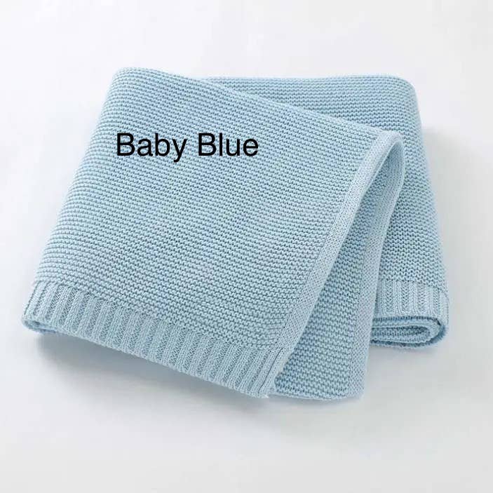 Nap Time Cotton Blanket - Baby Blue