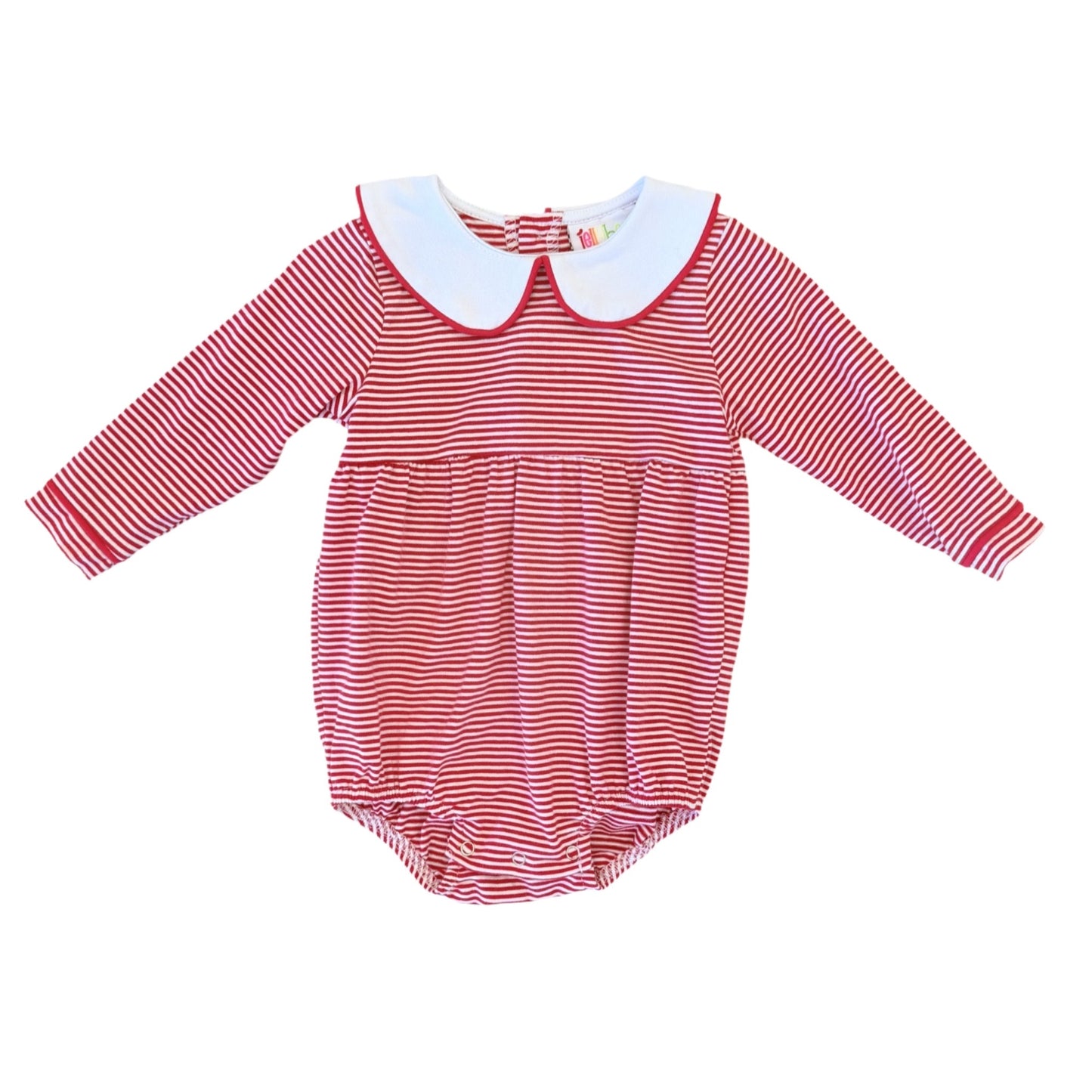 Boy Red Stripe Long Sleeve Knit Bubble