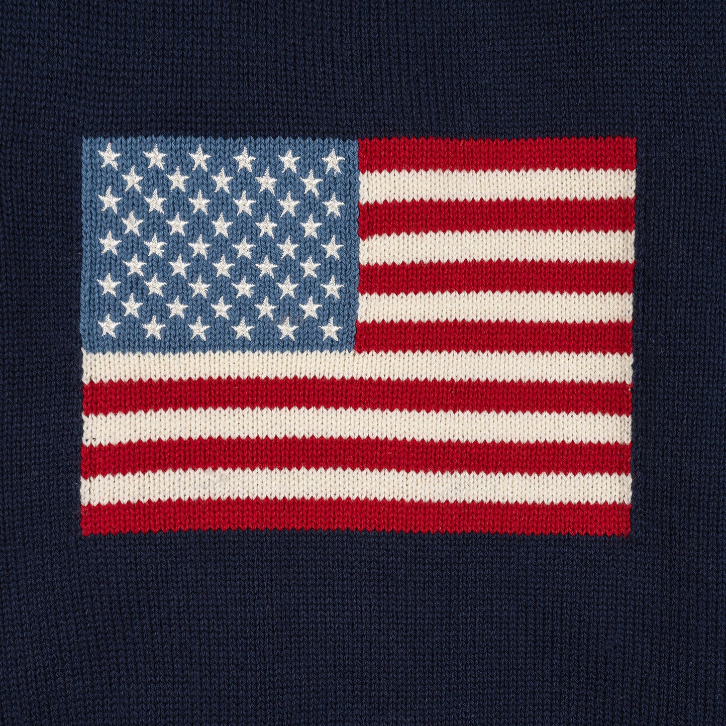 Organic Crew Neck American Flag Sweater