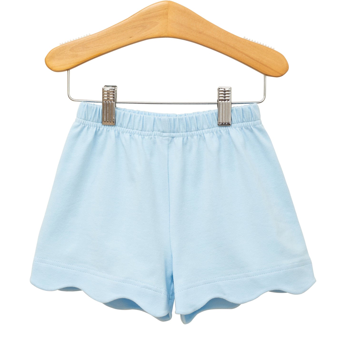 Scalloped Shorts Light Blue