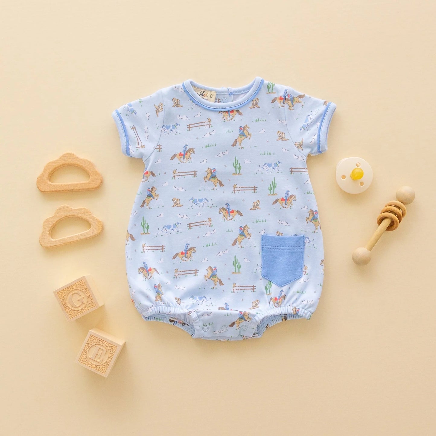 Little Wranglers Bubble - Sky Blue