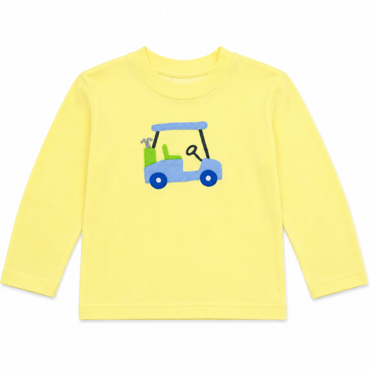 Yellow w/ Blue Golf Cart Long Sleeve Tee