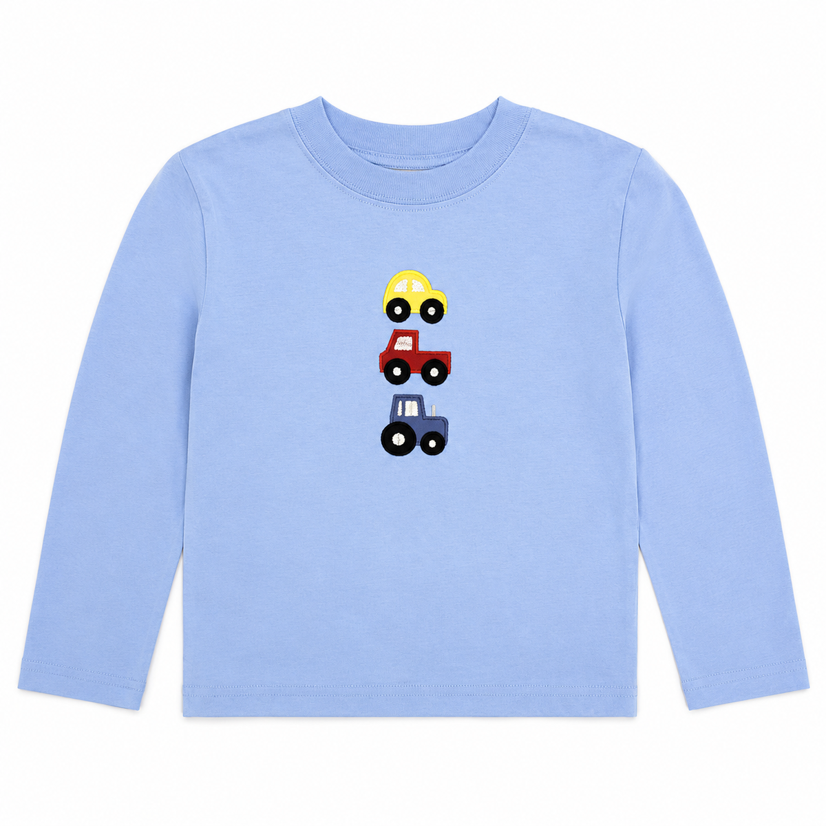 Blue Car, Truck, & Tractor Long Sleeve Tee