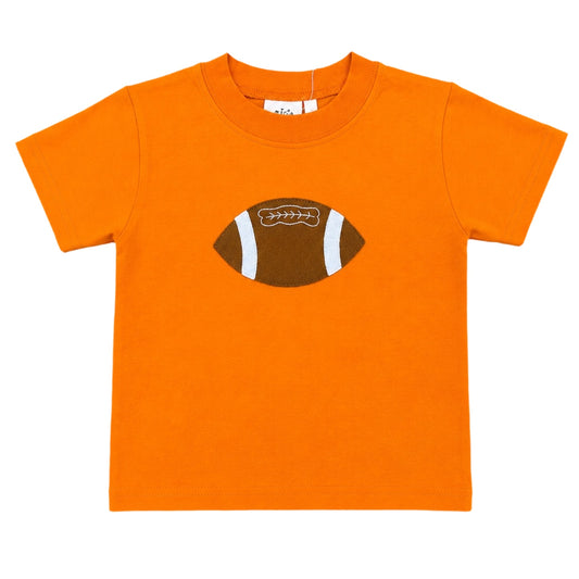 Solid Orange Football Tee