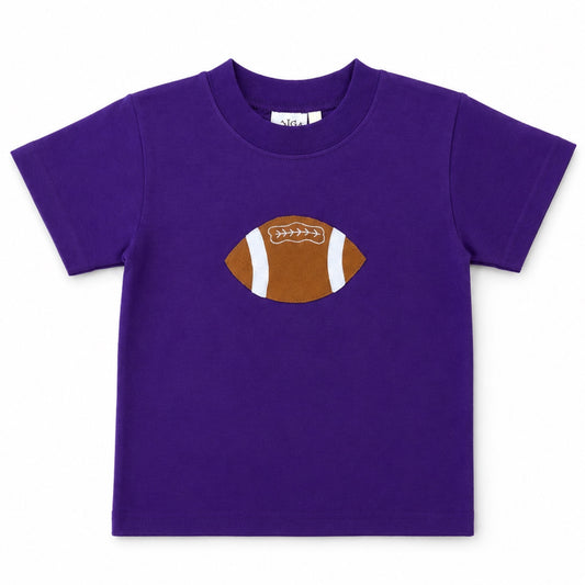 Solid Purple Football Tee